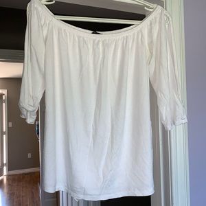 White Dynamite Off the shoulder shirt with slits